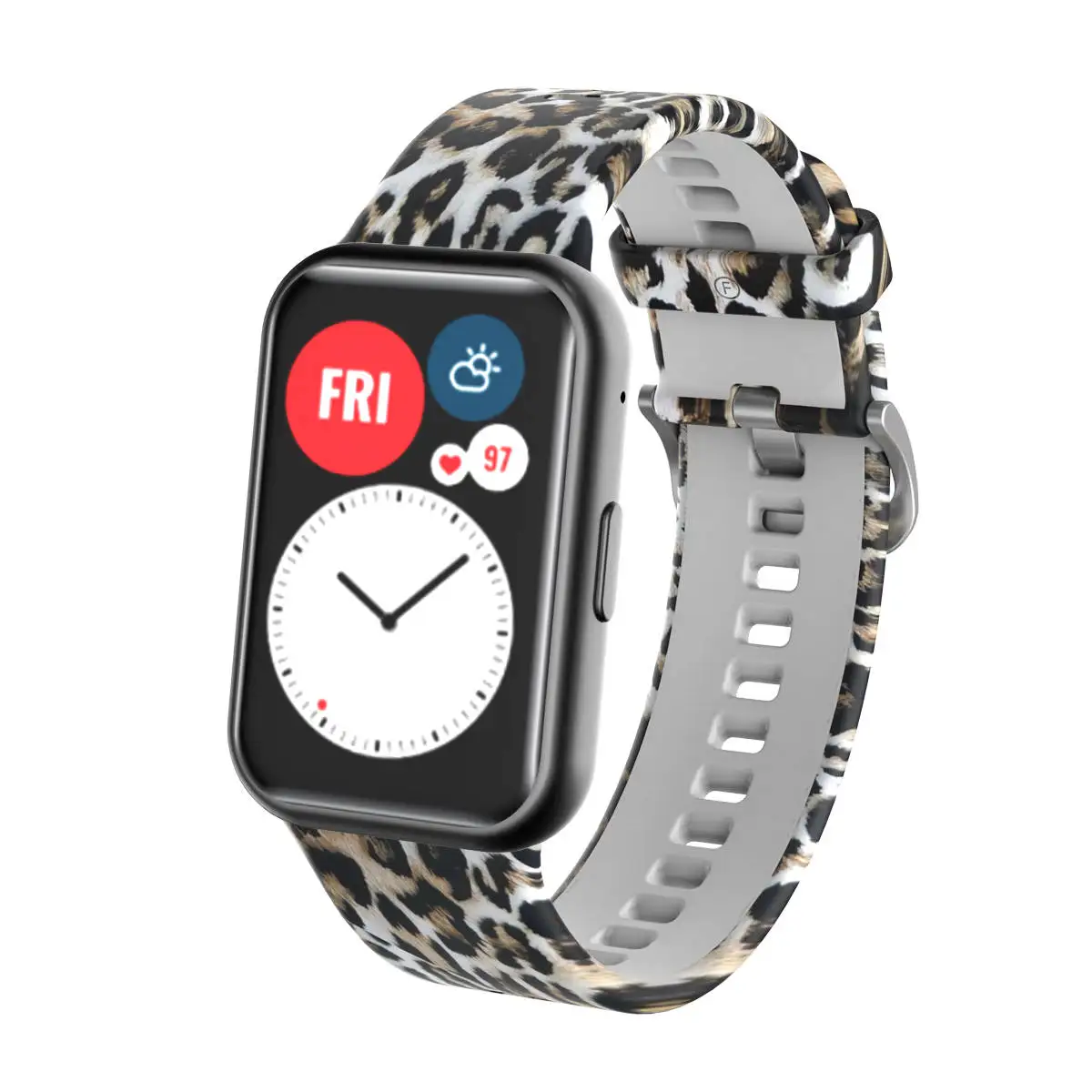 Sport Silicone Watchband For Huawei Watch Fit Strap Original SmarwatchWriststrap Belt Bracelet Printing Accessories with tool