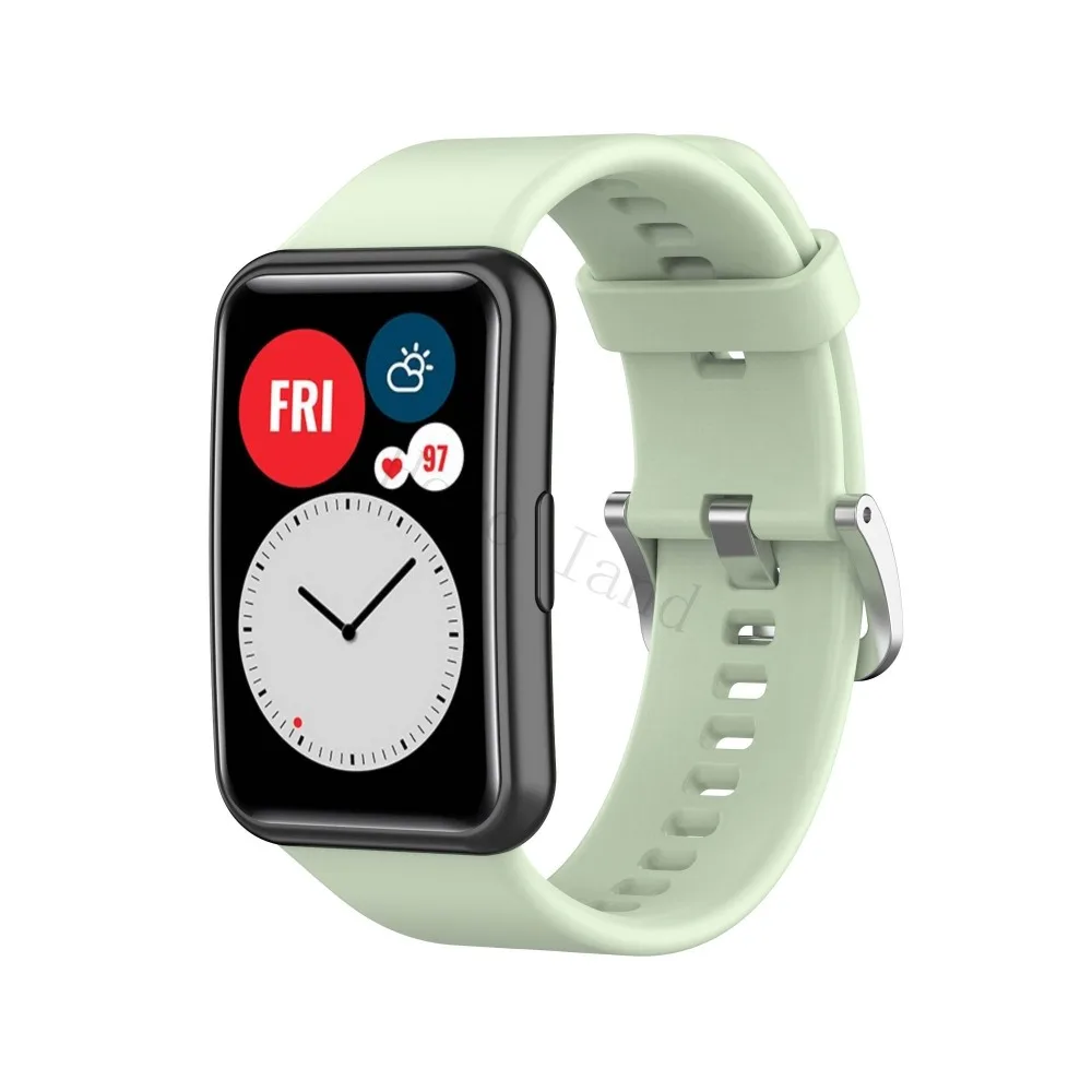 Sport Silicone Watchband For Huawei Watch Fit Strap Original SmarwatchWriststrap Belt Bracelet Printing Accessories with tool