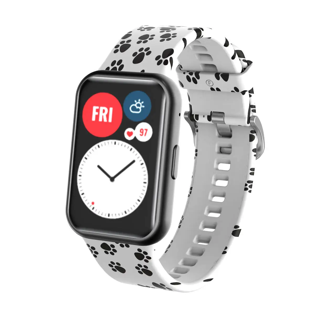 Sport Silicone Watchband For Huawei Watch Fit Strap Original SmarwatchWriststrap Belt Bracelet Printing Accessories with tool
