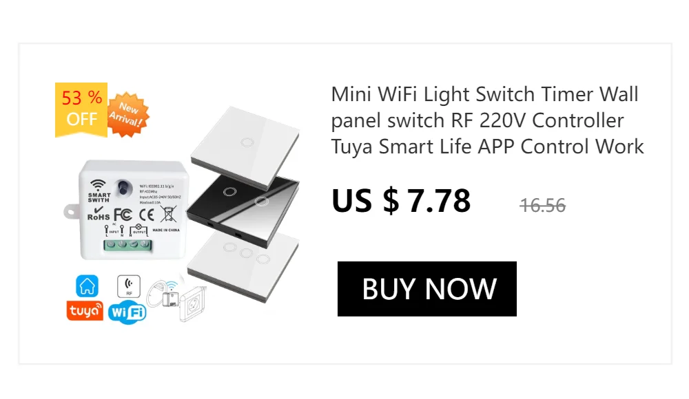 Diese 86 Switch Panel ON/OFF Touch Switch Wireless Light Switch 433Mhz Remote Control ,AC 85V~240V 10A Interruptor for Lighting