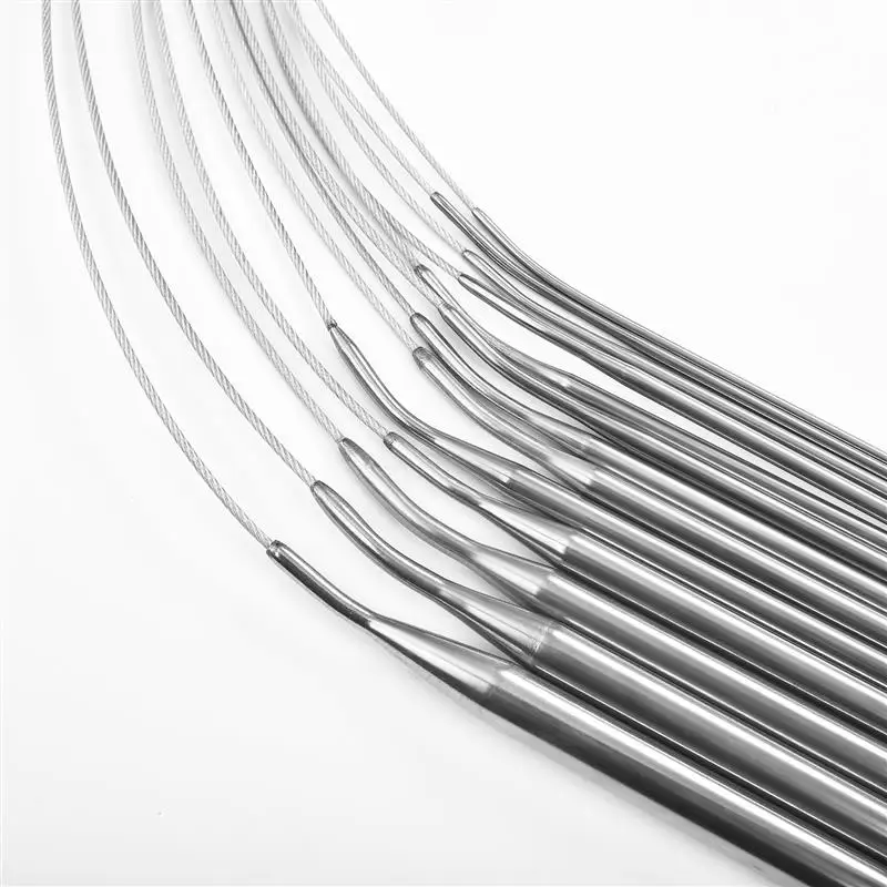 80cm 2.0-10 Mm Stainless Steel Circular Knitting Needles Crochet Needles For Knitting DIY Weaving Pins Needle Craft Tools