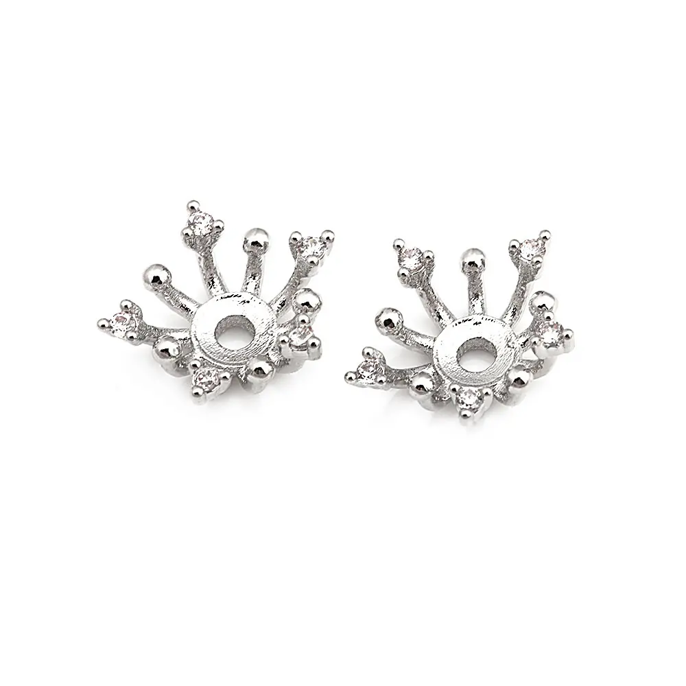 Diameter 12MM 14MM 15MM 18MM 18K Gold Color Brass Flower Caps Beads Caps Diy Jewelry Making Earrings Accessories for Women