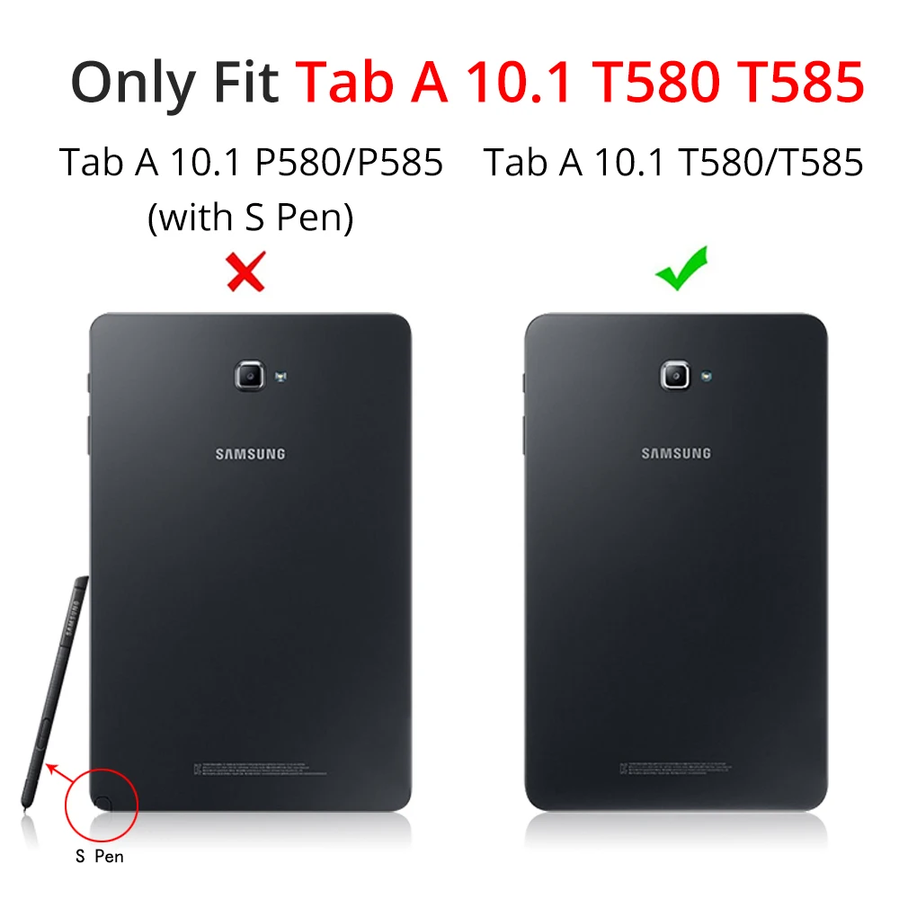 Tab A6 10.1 Case 360 Degree Rotating Folio PU Leather Case Flip Cover For Samsung Galaxy Tab A 6 10.1 T580 T585 10.1"Tablet Case