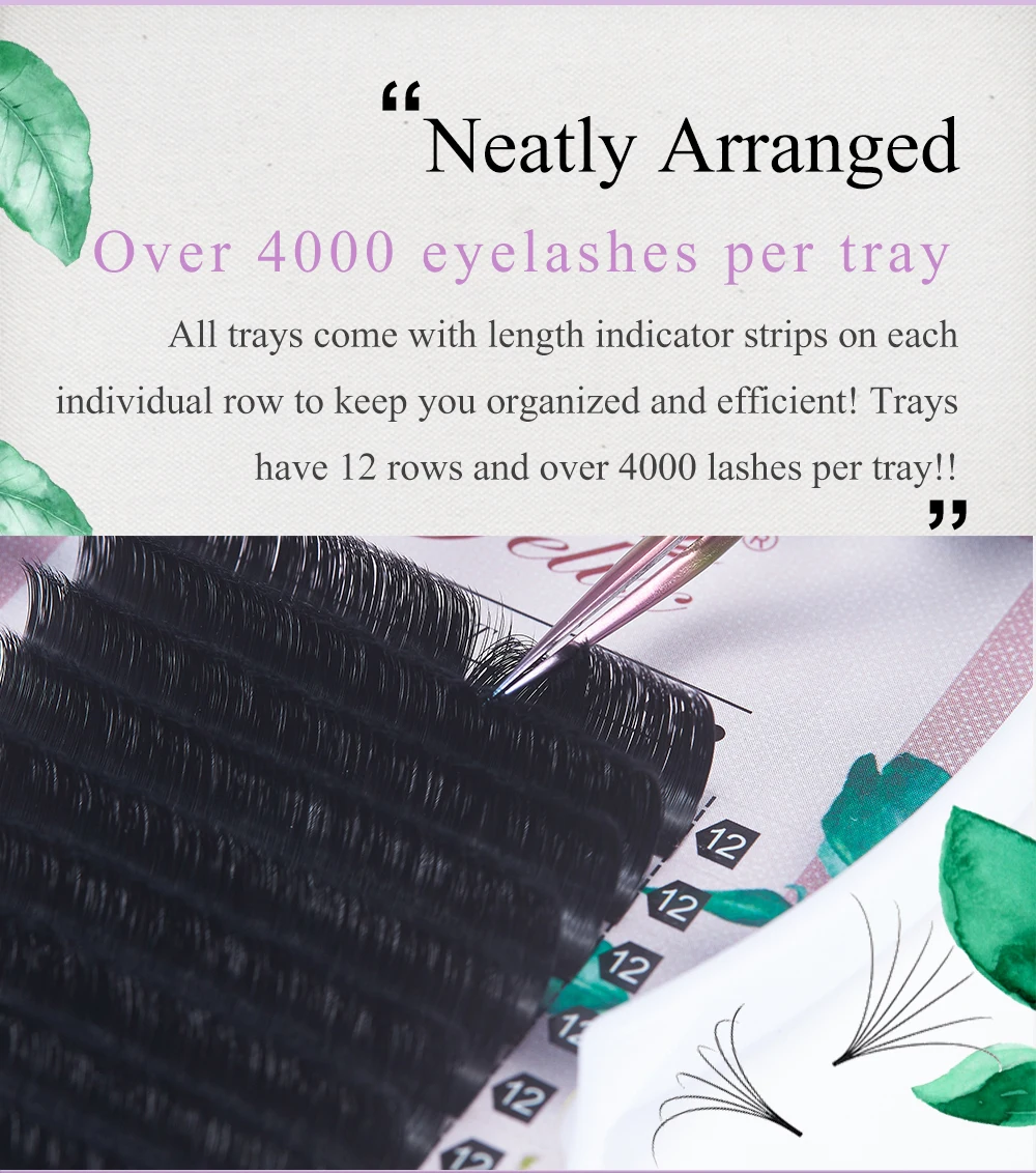 Easy Fanning Lashes 8-25mm Volume Russe Autofan Cilios Soft Professional Eyelash Extension Faux Natural Individual Eyelashes