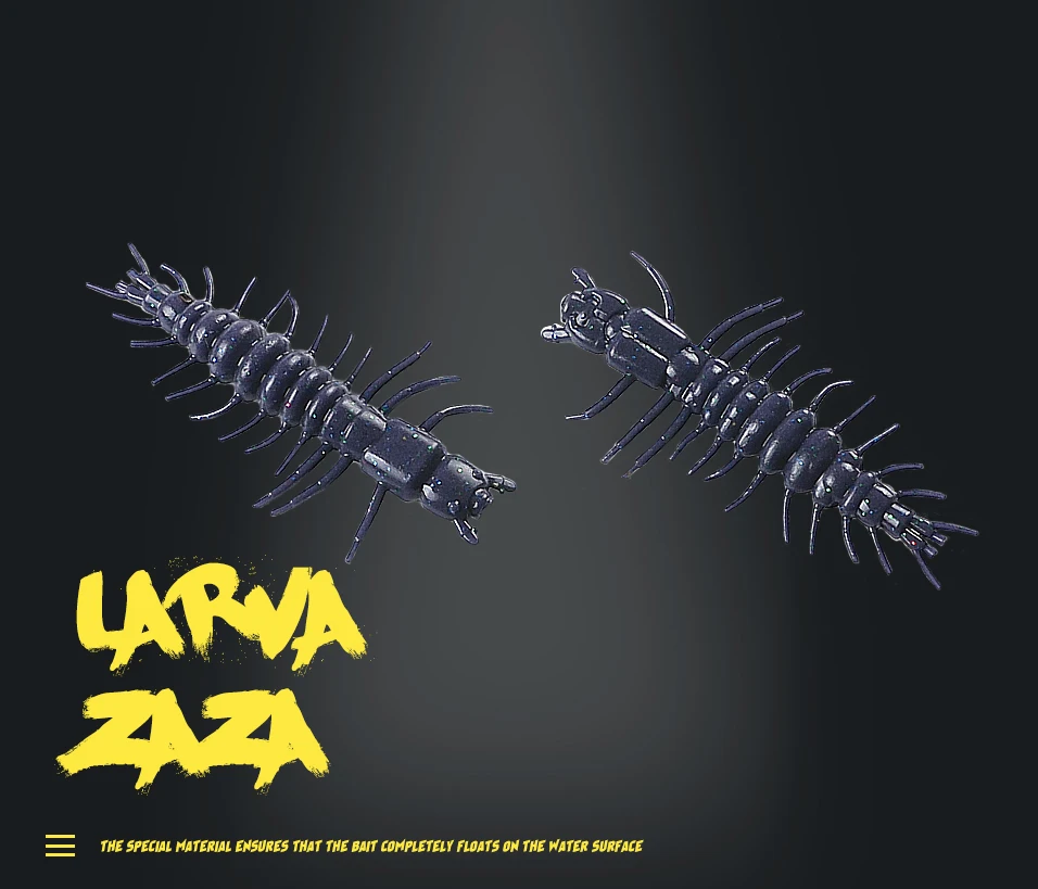 2021 New Zaza Larva soft lure75mm/50mm Floating Freshwater Swimbaits Silicone Soft Bait Worm For Fishing