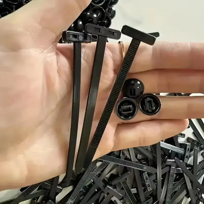 Nylon Cable Tie Buckle Heavy Duty Zip Ties with Pin Button Universal Self-locking Zip Ties Tool Car Daily Repair Fastening Strap