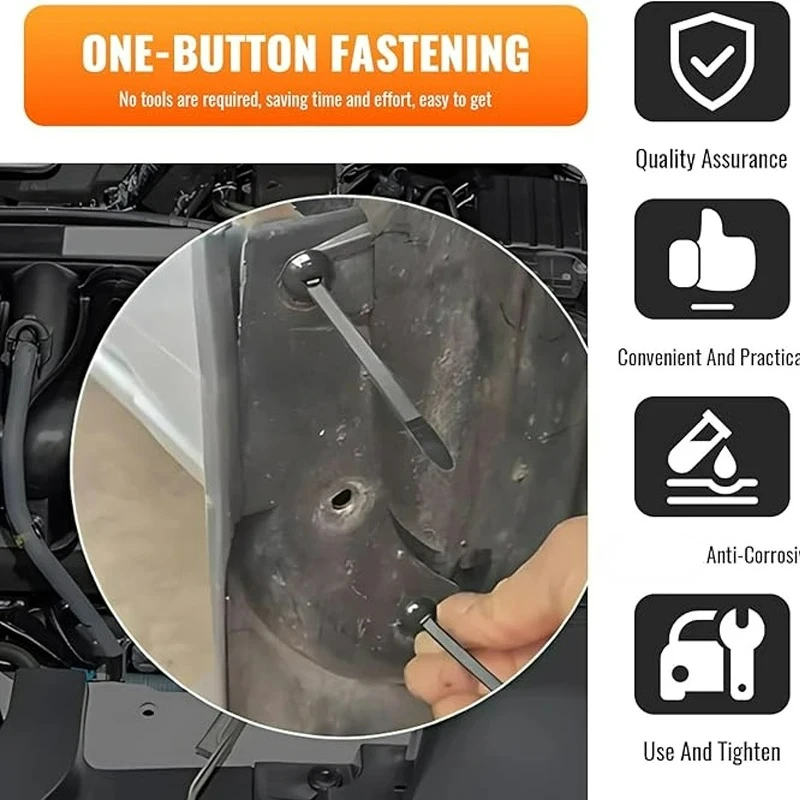 Nylon Cable Tie Buckle Heavy Duty Zip Ties with Pin Button Universal Self-locking Zip Ties Tool Car Daily Repair Fastening Strap