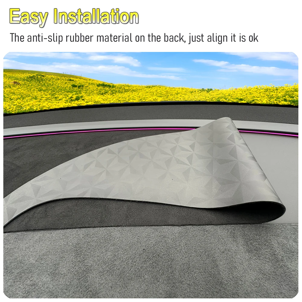 For Tesla Model Y Juniper 2026 2025 Dashboard Cover Pad Suede Sunshade Protector Anti-UV Dash Mat Non-slip Pads Car Accessories