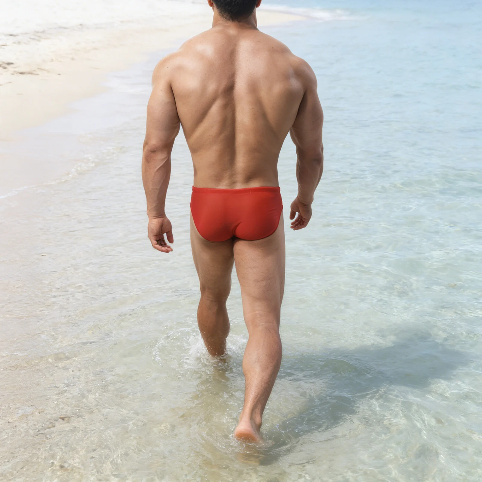 Men Swimwear Swimming Briefs Solid Swimsuit Trunks Bulge Pouch Sport Classic Beachwear Brief Sunga Bathing Suit Beach Shorts