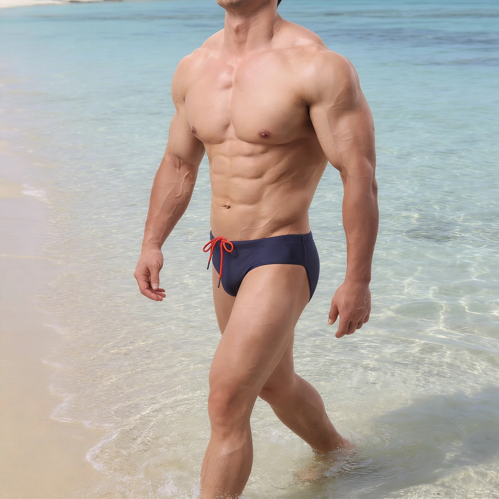 Men Swimwear Swimming Briefs Solid Swimsuit Trunks Bulge Pouch Sport Classic Beachwear Brief Sunga Bathing Suit Beach Shorts