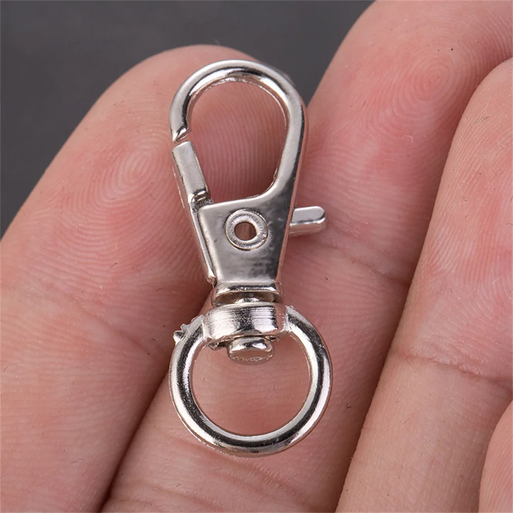 10/30/50/100Pcs Key Chain Clip Hooks Swivel Clasps Lanyard Snap Hook Lobster Claw Clasp for Keychain DIY Jewelry Crafts