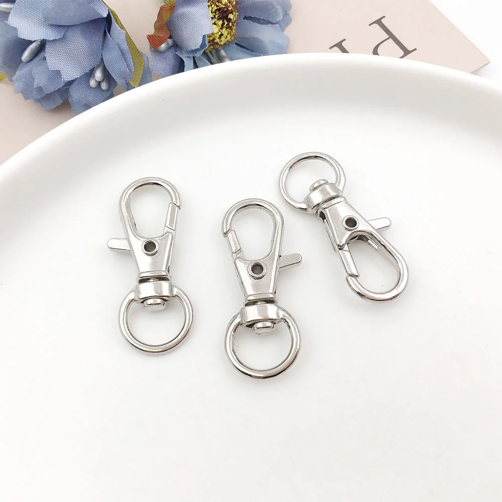 10/30/50/100Pcs Key Chain Clip Hooks Swivel Clasps Lanyard Snap Hook Lobster Claw Clasp for Keychain DIY Jewelry Crafts