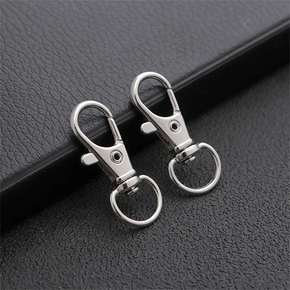10/30/50/100Pcs Key Chain Clip Hooks Swivel Clasps Lanyard Snap Hook Lobster Claw Clasp for Keychain DIY Jewelry Crafts