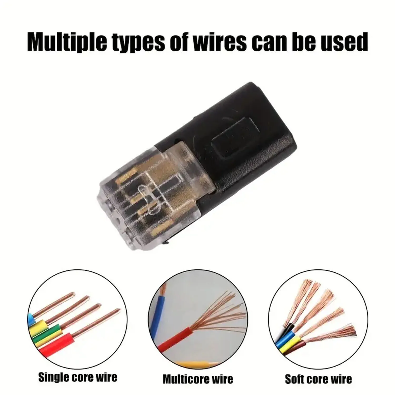 20-100P Double Wire Plug-in Connectors with Locking Buckle Car Wire 2 Way Terminal Block Waterproof Quick Connector Cable Clamps