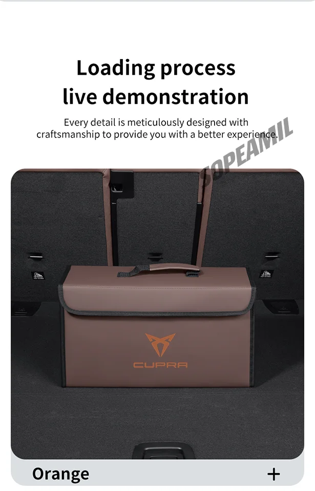 For Cupra Ateca Born Leon IBIZA Raval Formentor Terramar Tavascan Car Trunk Storage Box Capacity Foldable Stowing Tidying Bag