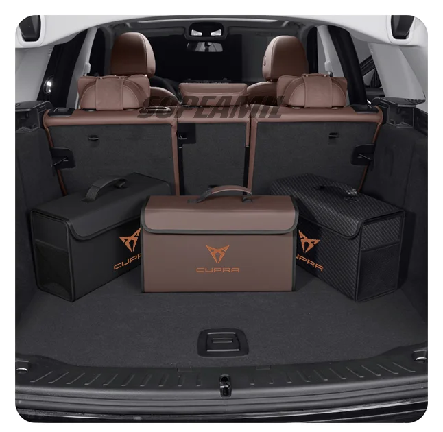 For Cupra Ateca Born Leon IBIZA Raval Formentor Terramar Tavascan Car Trunk Storage Box Capacity Foldable Stowing Tidying Bag