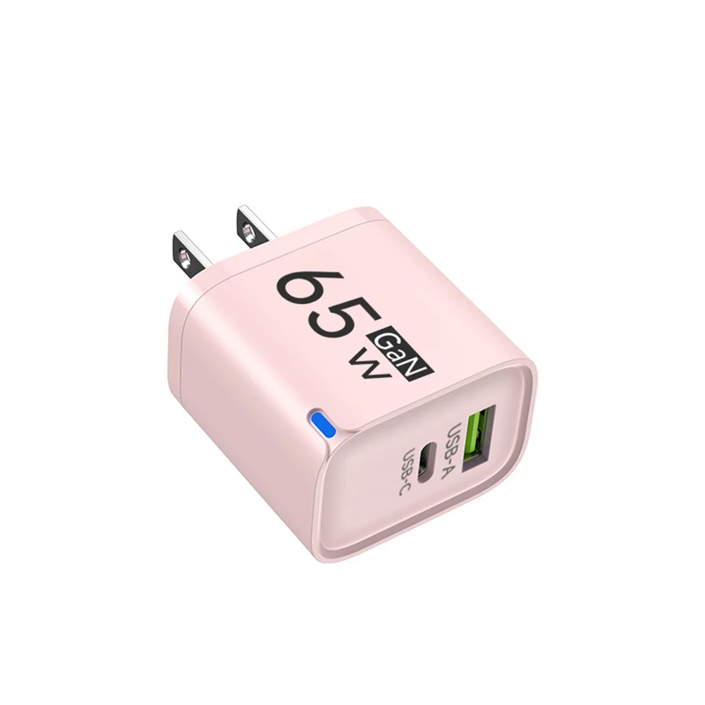 65W GaN USB C Charger 3 Ports Fast Charging Mobile Phone Adapter QC3.0 Wall for iPhone 16 17 Samsung Xiaomi Huawei EU US UK Plug