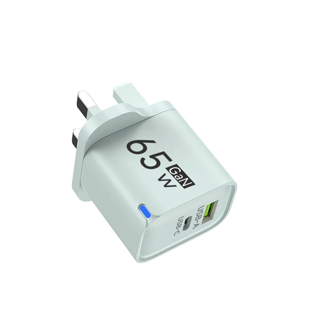 65W GaN USB C Charger 3 Ports Fast Charging Mobile Phone Adapter QC3.0 Wall for iPhone 16 17 Samsung Xiaomi Huawei EU US UK Plug