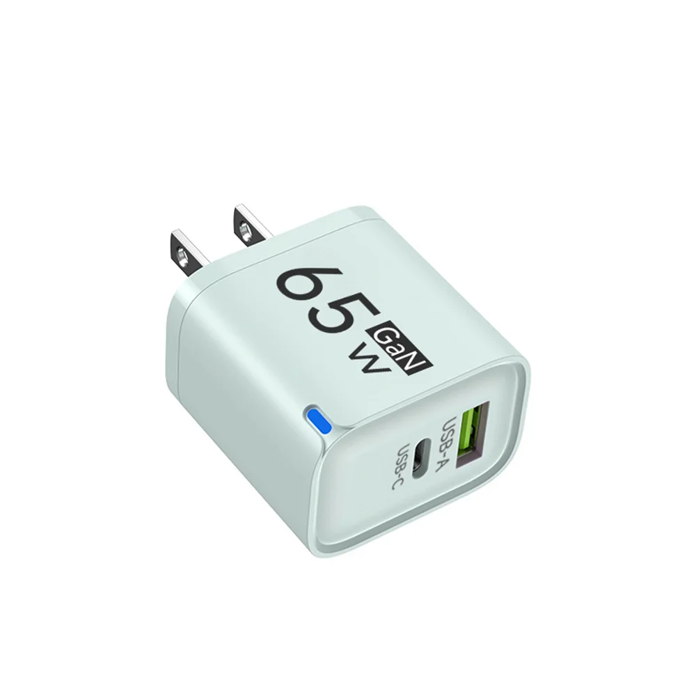 65W GaN USB C Charger 3 Ports Fast Charging Mobile Phone Adapter QC3.0 Wall for iPhone 16 17 Samsung Xiaomi Huawei EU US UK Plug