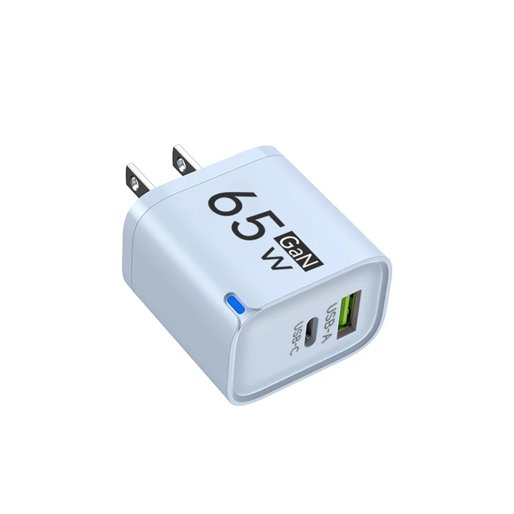 65W GaN USB C Charger 3 Ports Fast Charging Mobile Phone Adapter QC3.0 Wall for iPhone 16 17 Samsung Xiaomi Huawei EU US UK Plug