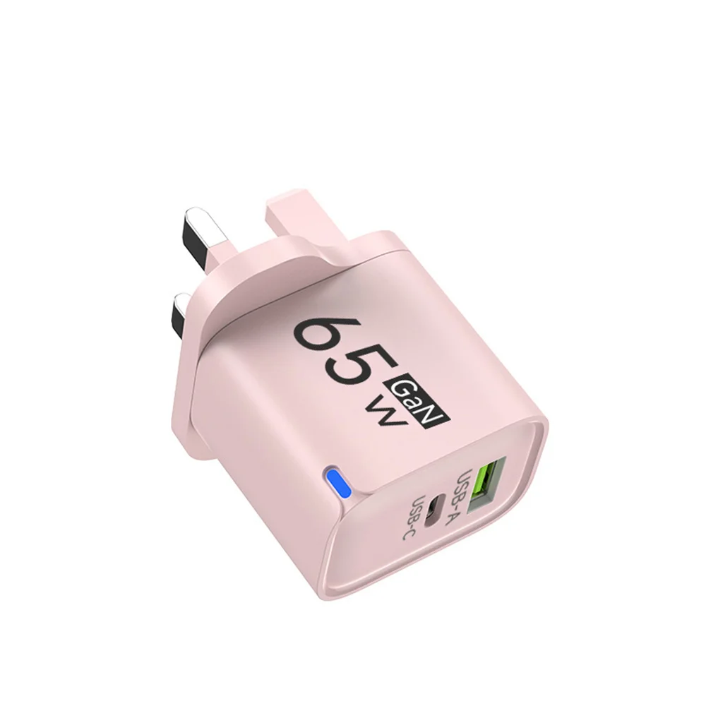 65W GaN USB C Charger 3 Ports Fast Charging Mobile Phone Adapter QC3.0 Wall for iPhone 16 17 Samsung Xiaomi Huawei EU US UK Plug