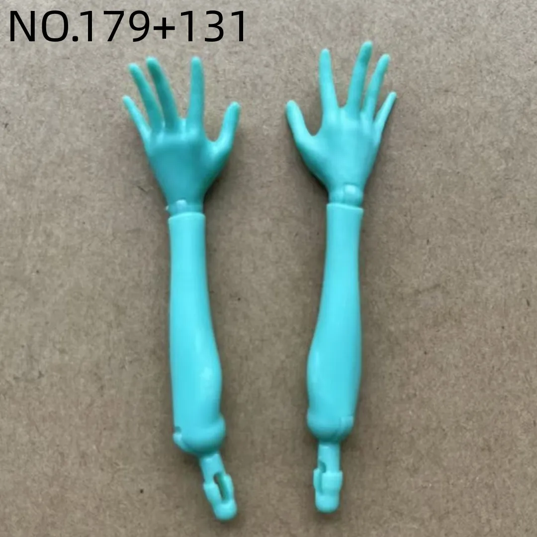1/6 Scale Slim Monster Doll Parts - Elbows Feet Hands in Black White Brown Beige with Long Nail Options for Doll Accessories