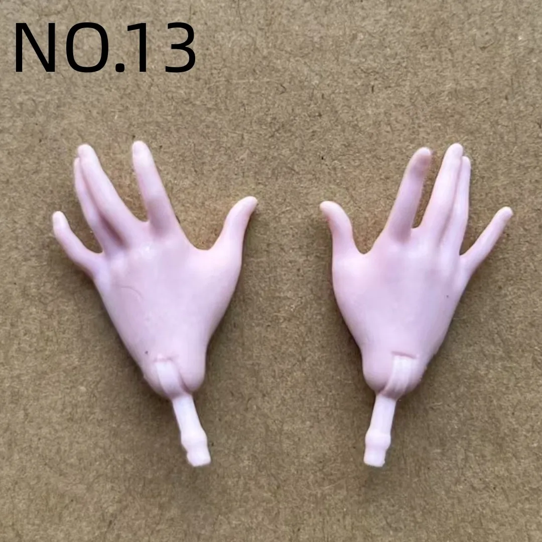 1/6 Scale Slim Monster Doll Parts - Elbows Feet Hands in Black White Brown Beige with Long Nail Options for Doll Accessories