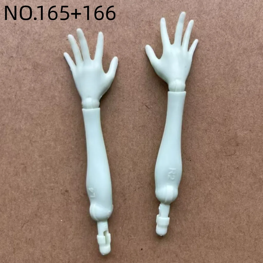 1/6 Scale Slim Monster Doll Parts - Elbows Feet Hands in Black White Brown Beige with Long Nail Options for Doll Accessories