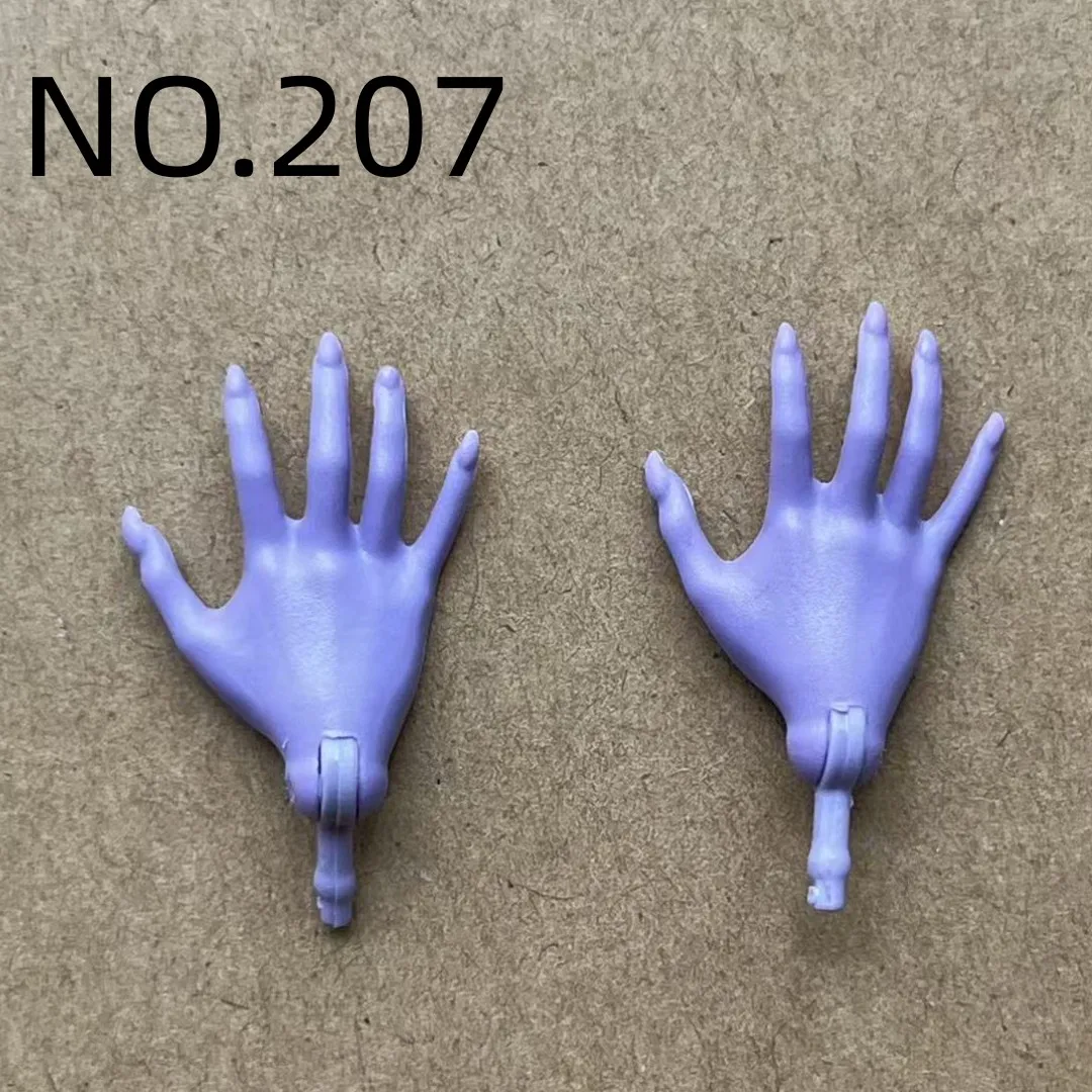 1/6 Scale Slim Monster Doll Parts - Elbows Feet Hands in Black White Brown Beige with Long Nail Options for Doll Accessories
