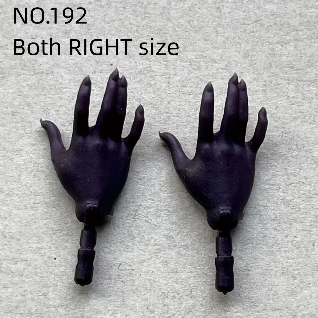 1/6 Scale Slim Monster Doll Parts - Elbows Feet Hands in Black White Brown Beige with Long Nail Options for Doll Accessories