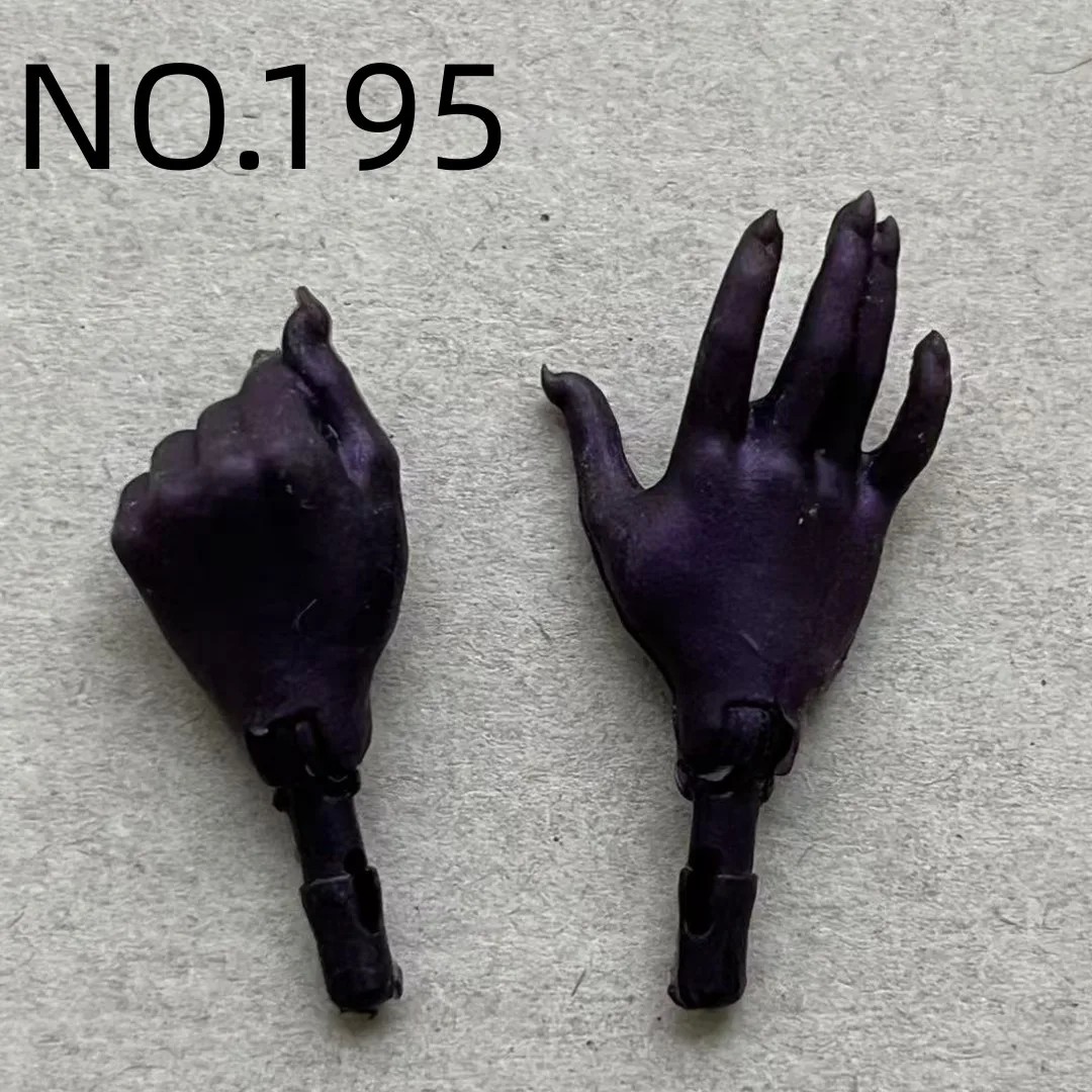 1/6 Scale Slim Monster Doll Parts - Elbows Feet Hands in Black White Brown Beige with Long Nail Options for Doll Accessories