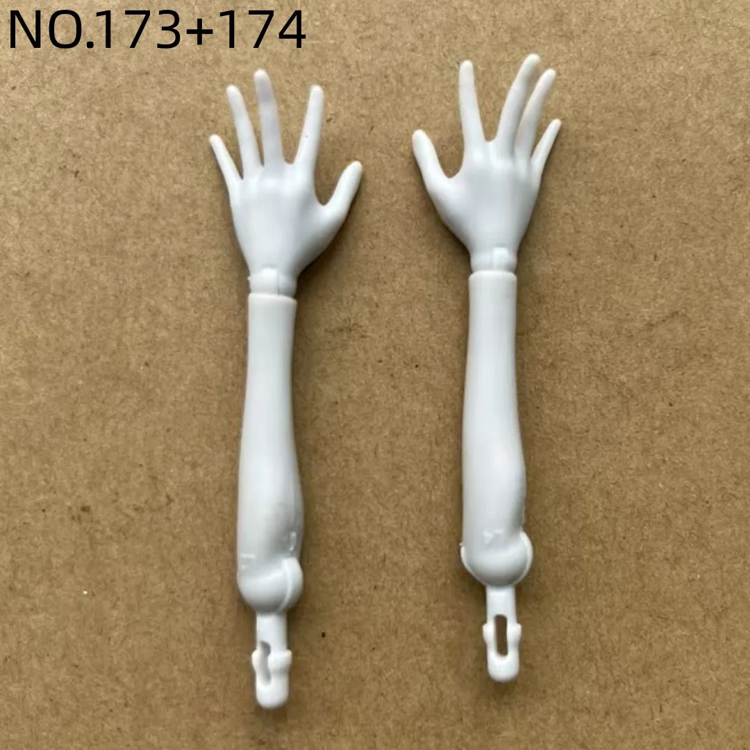 1/6 Scale Slim Monster Doll Parts - Elbows Feet Hands in Black White Brown Beige with Long Nail Options for Doll Accessories