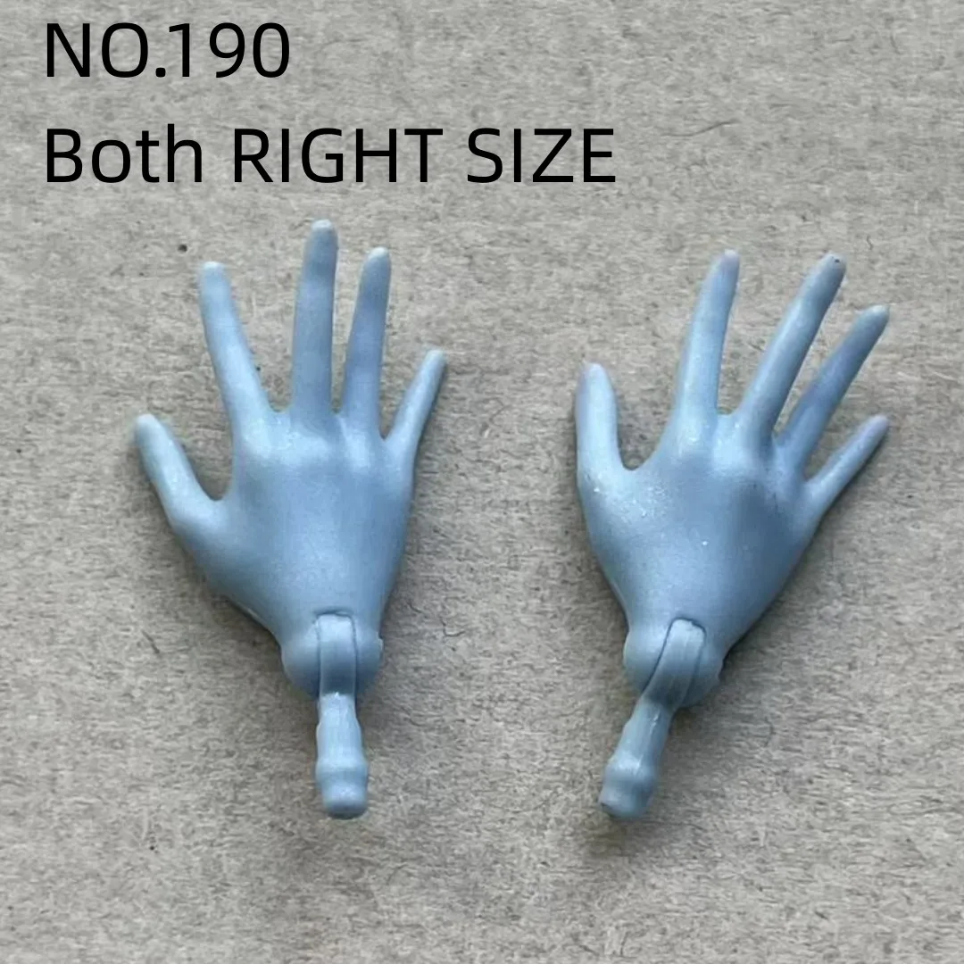 1/6 Scale Slim Monster Doll Parts - Elbows Feet Hands in Black White Brown Beige with Long Nail Options for Doll Accessories