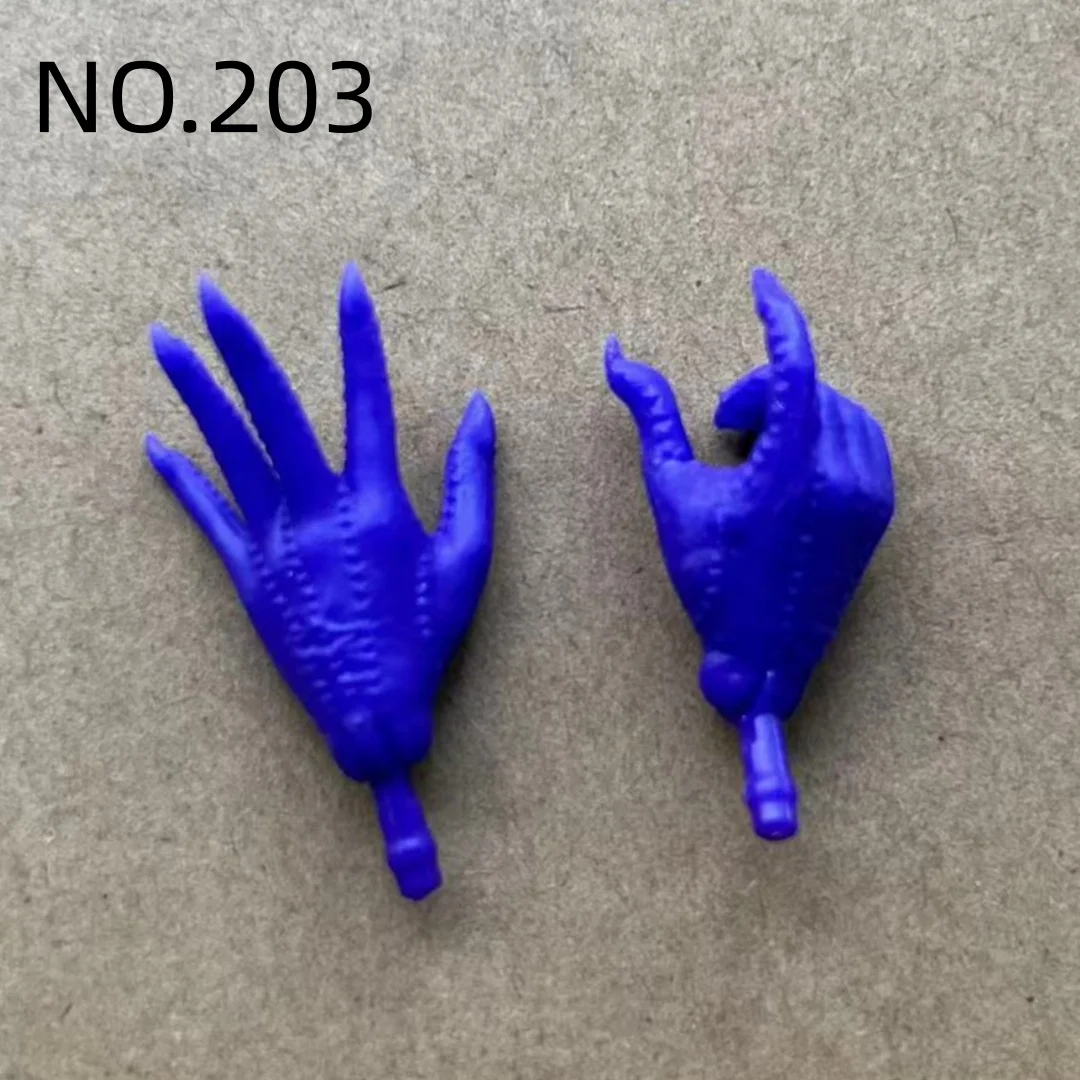 1/6 Scale Slim Monster Doll Parts - Elbows Feet Hands in Black White Brown Beige with Long Nail Options for Doll Accessories