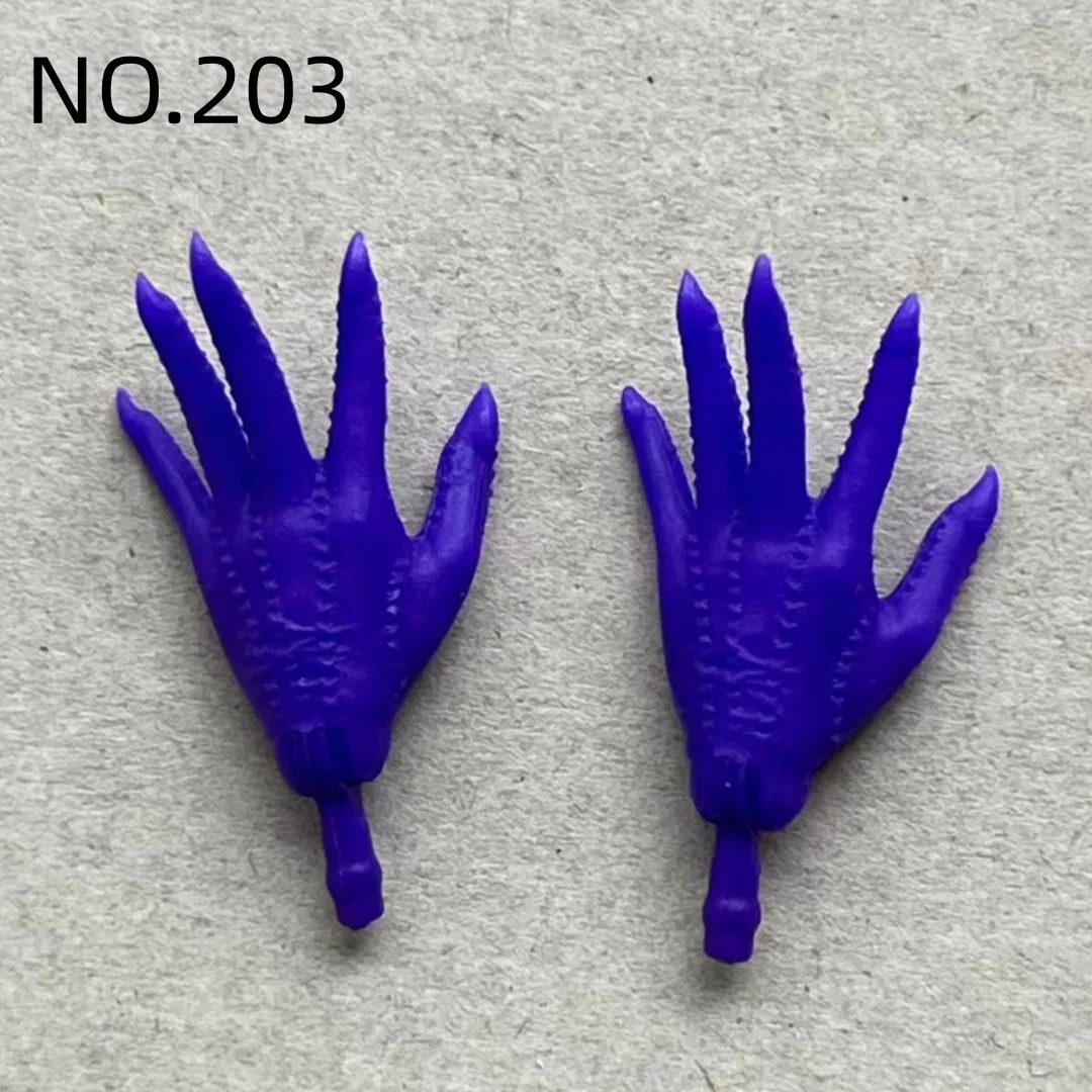 1/6 Scale Slim Monster Doll Parts - Elbows Feet Hands in Black White Brown Beige with Long Nail Options for Doll Accessories