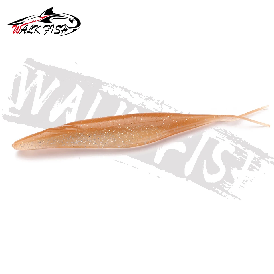 WALK FISH 6Pcs/Lot 12.7cm 9.6g PVC Forked Tail Sinking Soft Lure Artificial Silicone Swimbait Fishing Lure Pike Perch Bass Pesca