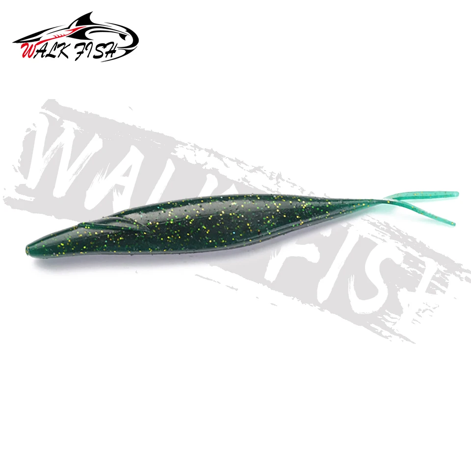 WALK FISH 6Pcs/Lot 12.7cm 9.6g PVC Forked Tail Sinking Soft Lure Artificial Silicone Swimbait Fishing Lure Pike Perch Bass Pesca