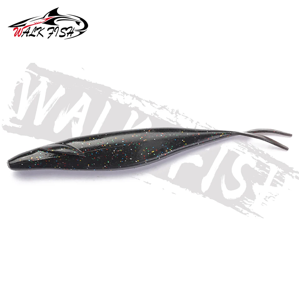 WALK FISH 6Pcs/Lot 12.7cm 9.6g PVC Forked Tail Sinking Soft Lure Artificial Silicone Swimbait Fishing Lure Pike Perch Bass Pesca