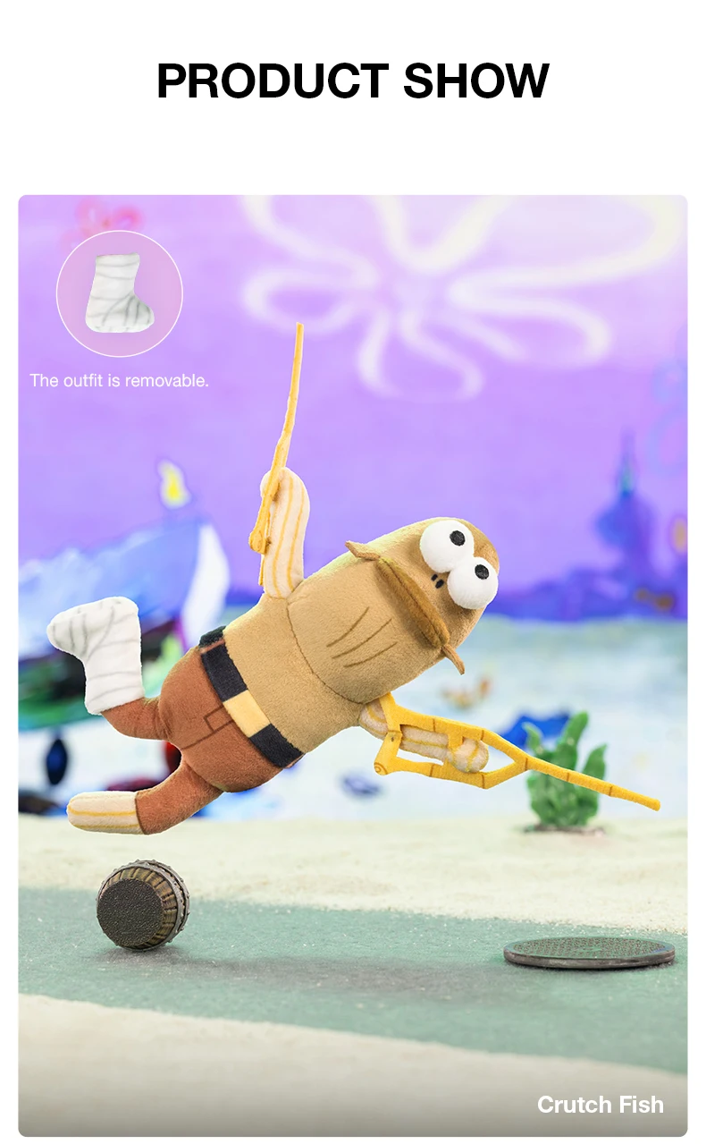 【EU】POP MART Residents of Bikini Bottom-Whimsical Plush Part2 1PC/6PCS Blindbox Collectable Figure Cute Gift