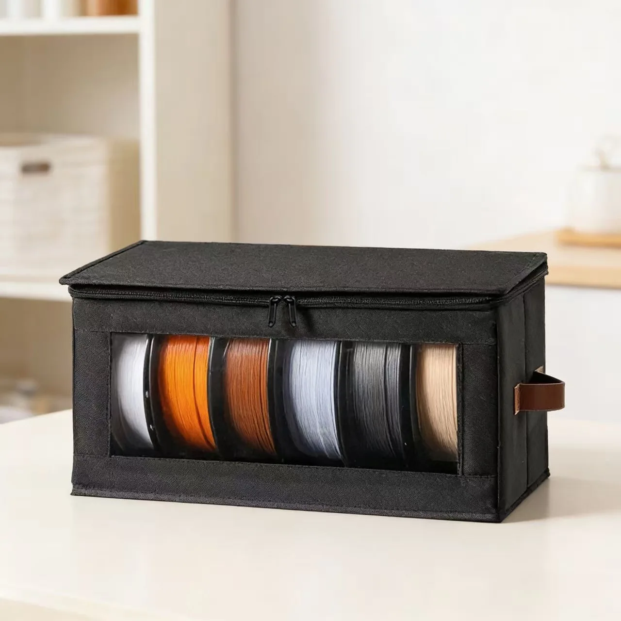 3D Printer Filament Storage Bag Moisture Proof Organizer Clear Window Pouch For 1kg PLA PETG TPU ABS Spools Foldable Carrier Bin