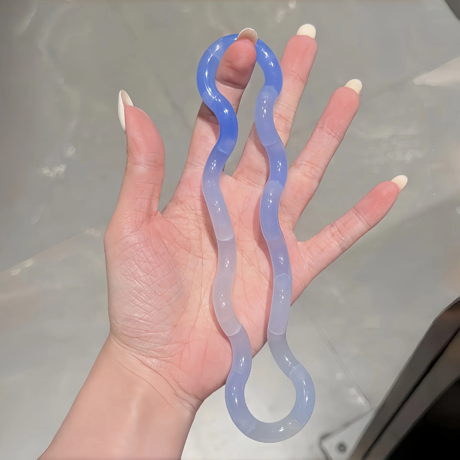 Deformable Gradient Silicone Rope Fidget Toy Stress Relief Deformation Knot Toy Fun Educational Antiestrés Juguetes