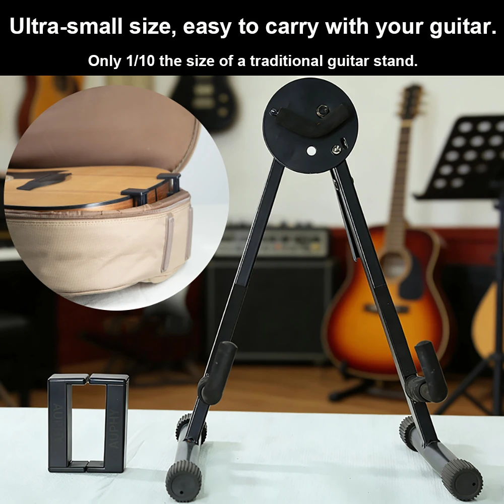 Guitar Steady Stands,Ultra-small Size Acoustic Guitar Stand,Portable Clamping Design Adjustable from 9cm to 12cm,Stand Upright