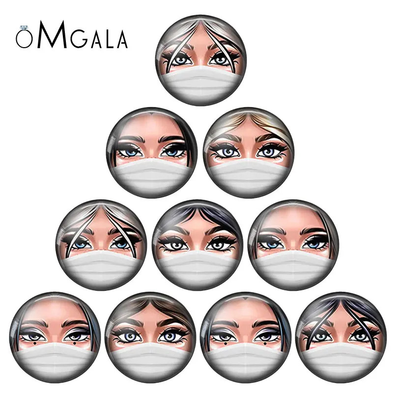 матрёшка matryoshka Russian 10pcs mixed 12mm/18mm/20mm/25mm Round photo glass cabochon demo flat back Making findings
