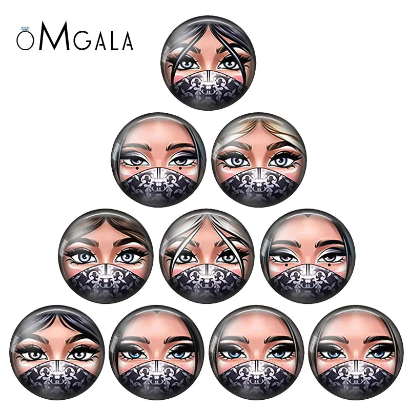матрёшка matryoshka Russian 10pcs mixed 12mm/18mm/20mm/25mm Round photo glass cabochon demo flat back Making findings