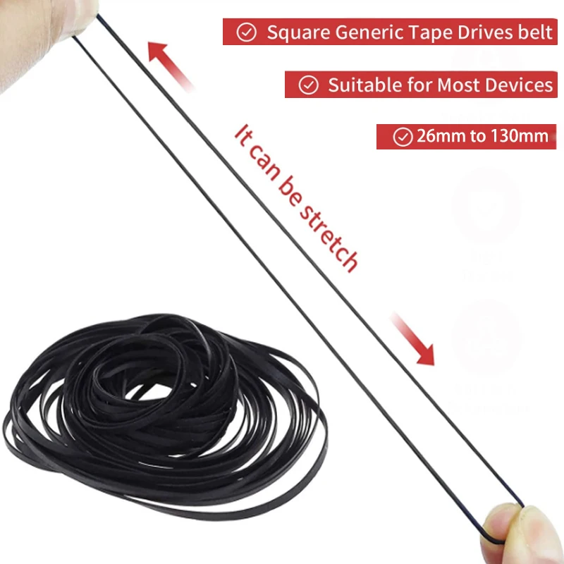 30-120pack Universal Mix Replacement Rubber CD DVD Rubber Belt Turntable New Assorted Strap Cassette Tape Recorder Cassette Tape