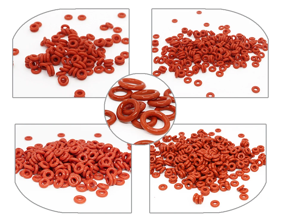 Red Silicon Ring 10PCS/lot Silicone/VMQ O-Ring OD5/6/7/8/9/10/11/12/13*2mm Thickness Rubber O Ring Seal Gasket Rings Washer-.-