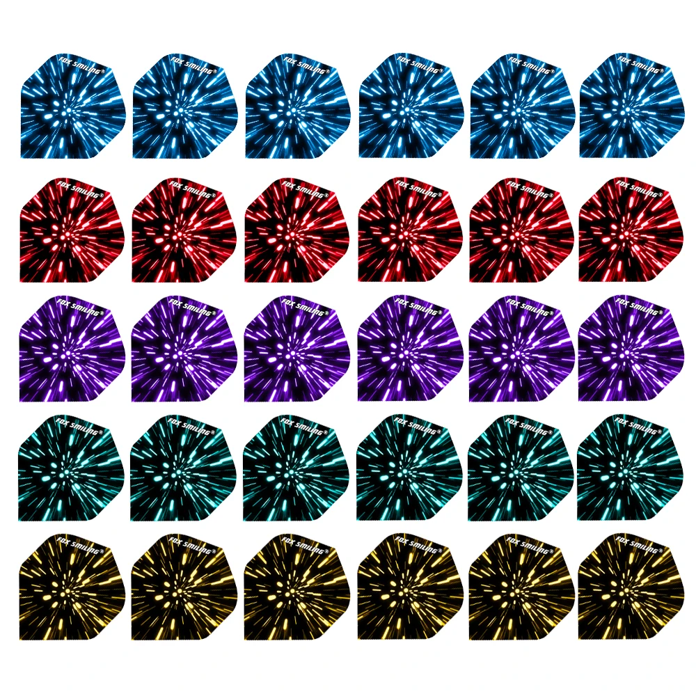 Fox Smiling Dart Flights Set 60PCS Multiple Styles Colorful PET Darts Flights Professional Darts Newly Dart Accessories