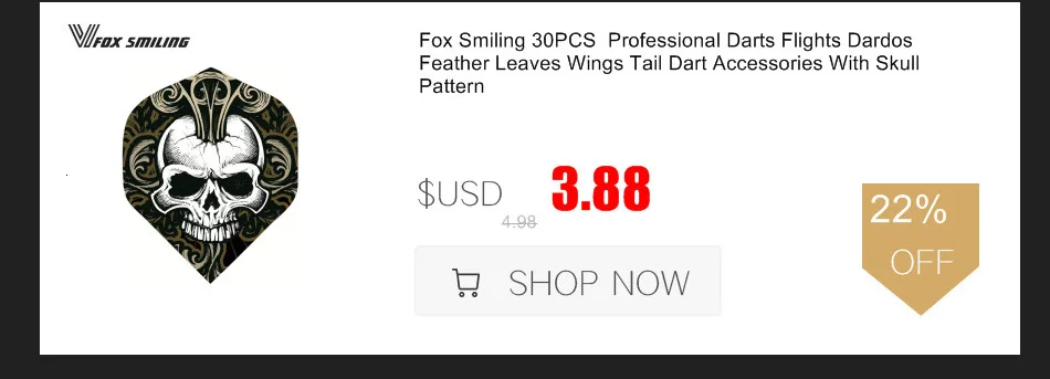 Fox Smiling Dart Flights Set 60PCS Multiple Styles Colorful PET Darts Flights Professional Darts Newly Dart Accessories