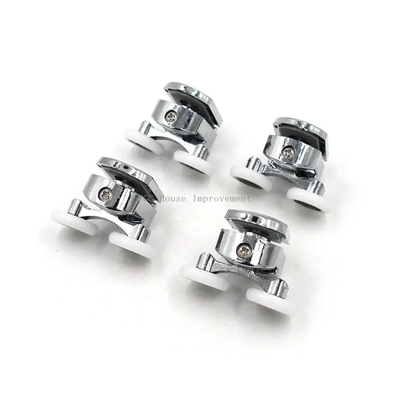 23mm/25mm/27mm Shower Door Rollers Zinc Alloy Double-Wheel Sliding Shower Door Roller Bearing Wheel Runners Replacement