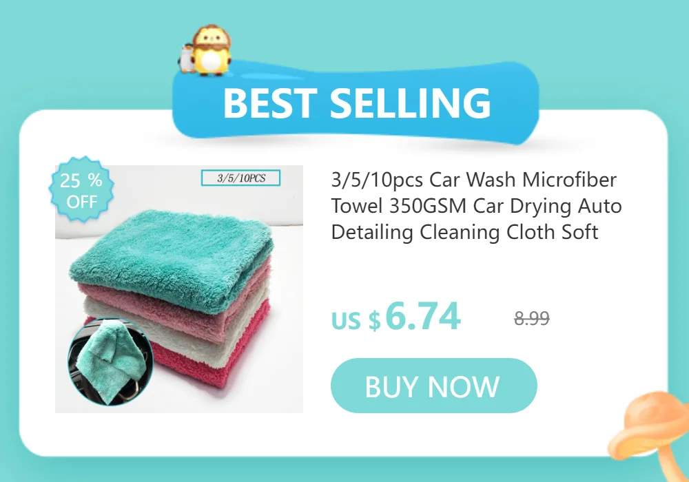 3/5/10pcs Car Wash Microfiber Towel Cleaning Drying Car Polishing Cloth Soft Edgeless Car Detailing Waxing Towel 40X40CM 350GSM